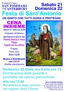 Locandina festa Sant'Antonio